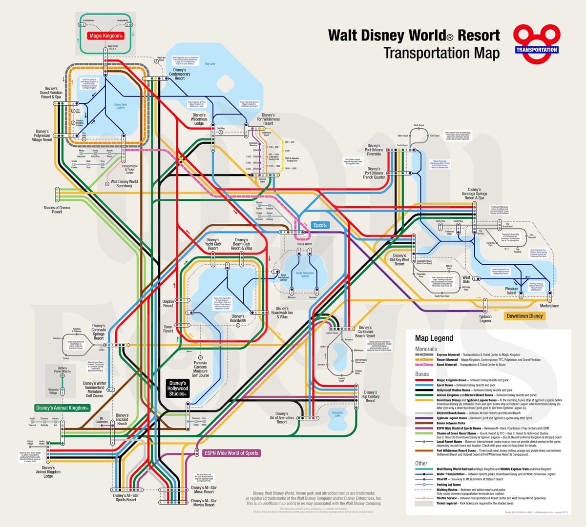 Disney World monorail kort