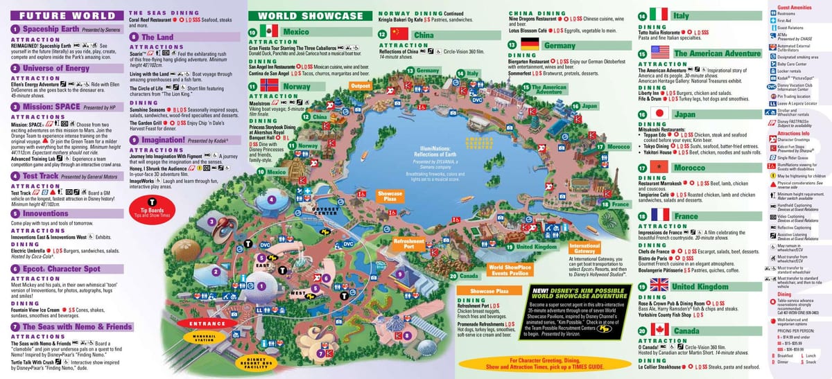 EPCOT Disney World kort