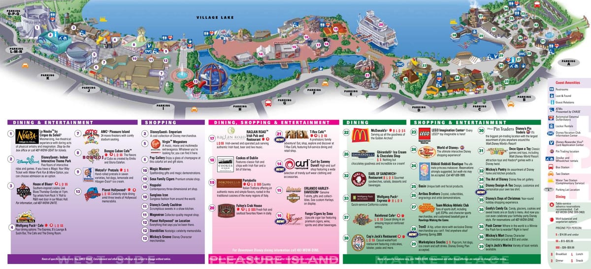 miðbær Disney Orlando kort