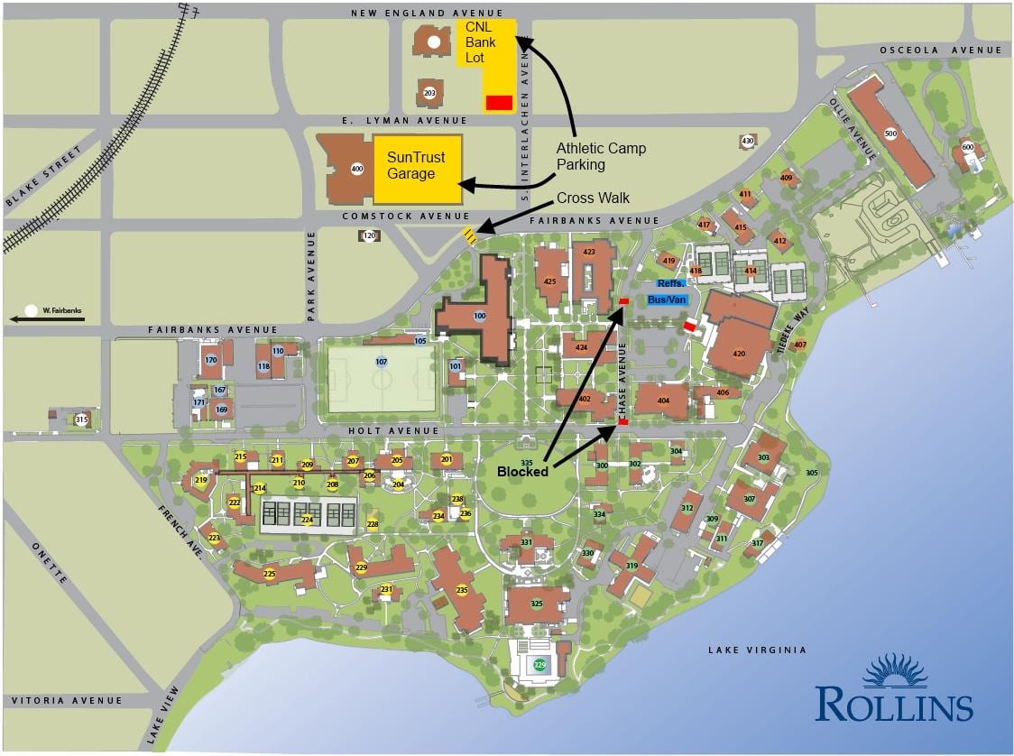 kort af Rollins college
