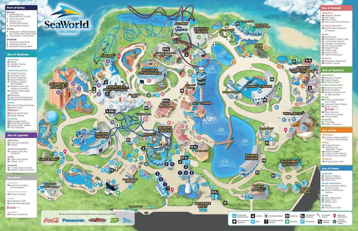 kort af sea world