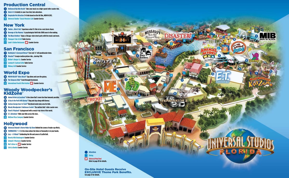 Universal Orlando park kort