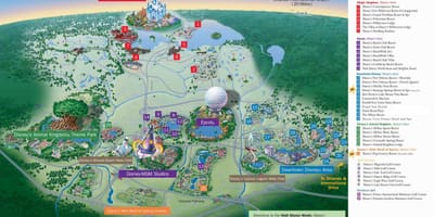 Kort af Disney World