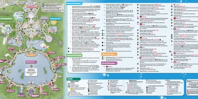 Kort af EPCOT Disney World