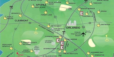 Kort af Orlando golfvelli