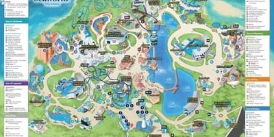 Kort af sea world Orlando