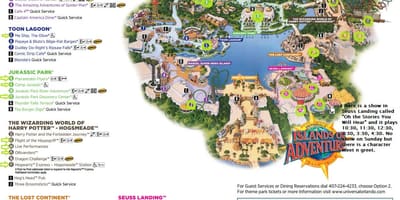 Universal Studios Eyjum Ævintýri kort