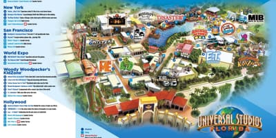 Orlando Universal Studios kort