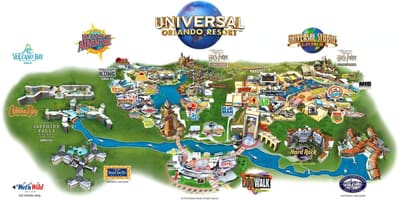 Universal Studios kort Orlando